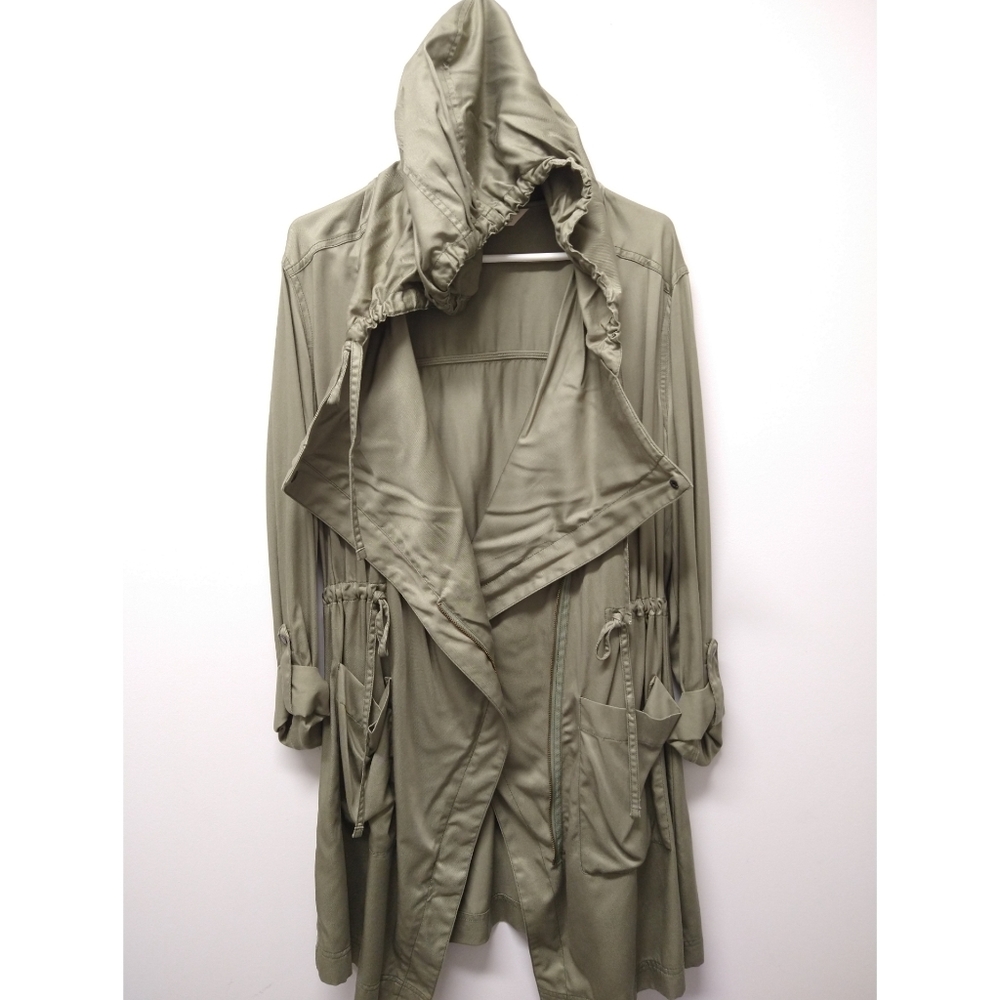 Hollister Trench Coat | Lightweight Army Green Trench Coat | Jacket